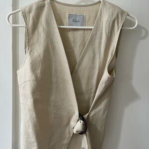 Rails Louisa Linen Blend Wrap Tank Vest Sz Small